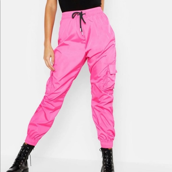 bright pink joggers